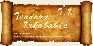 Teodora Krkobabić vizit kartica